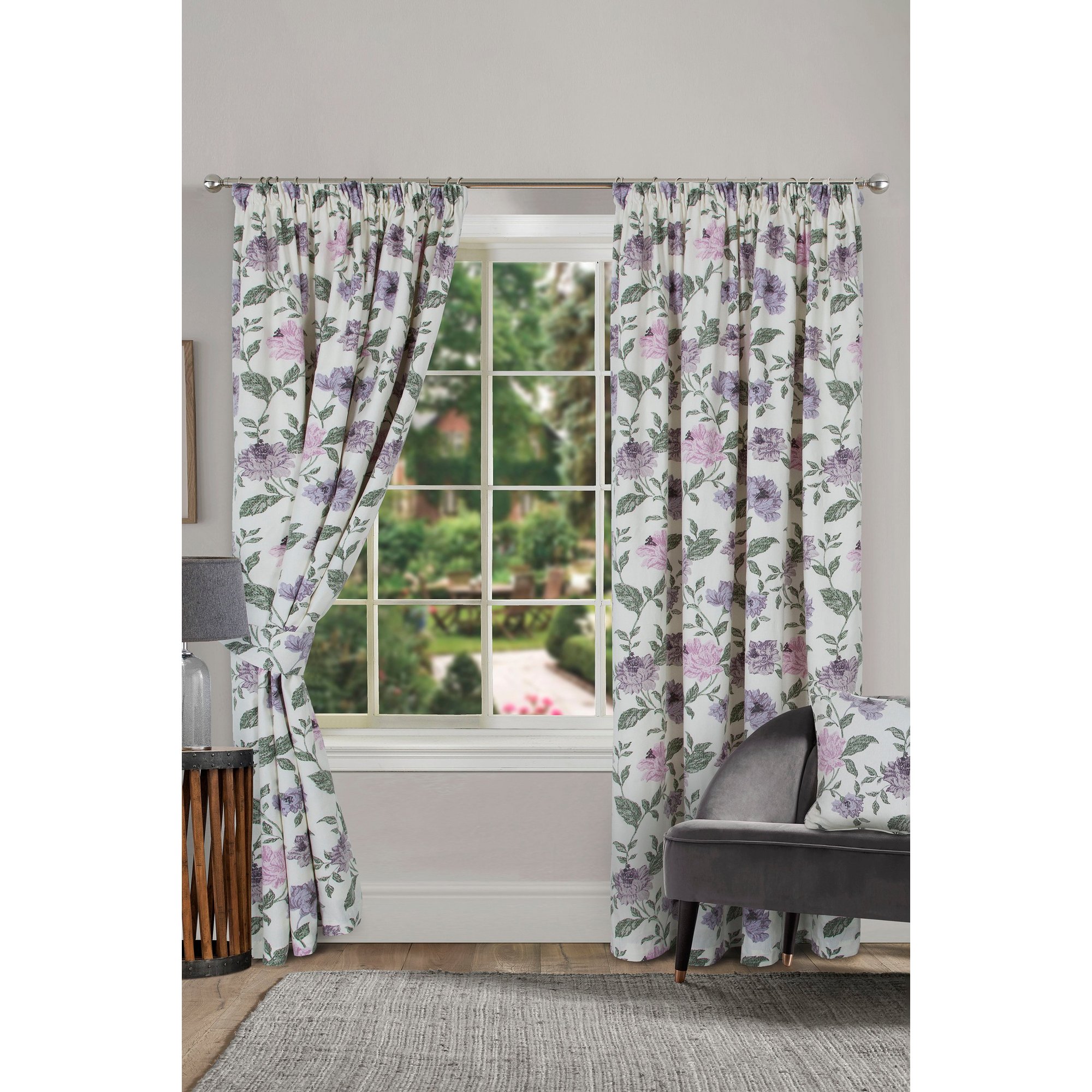 Image of Felicity Lined Pencil Pleat Curtains