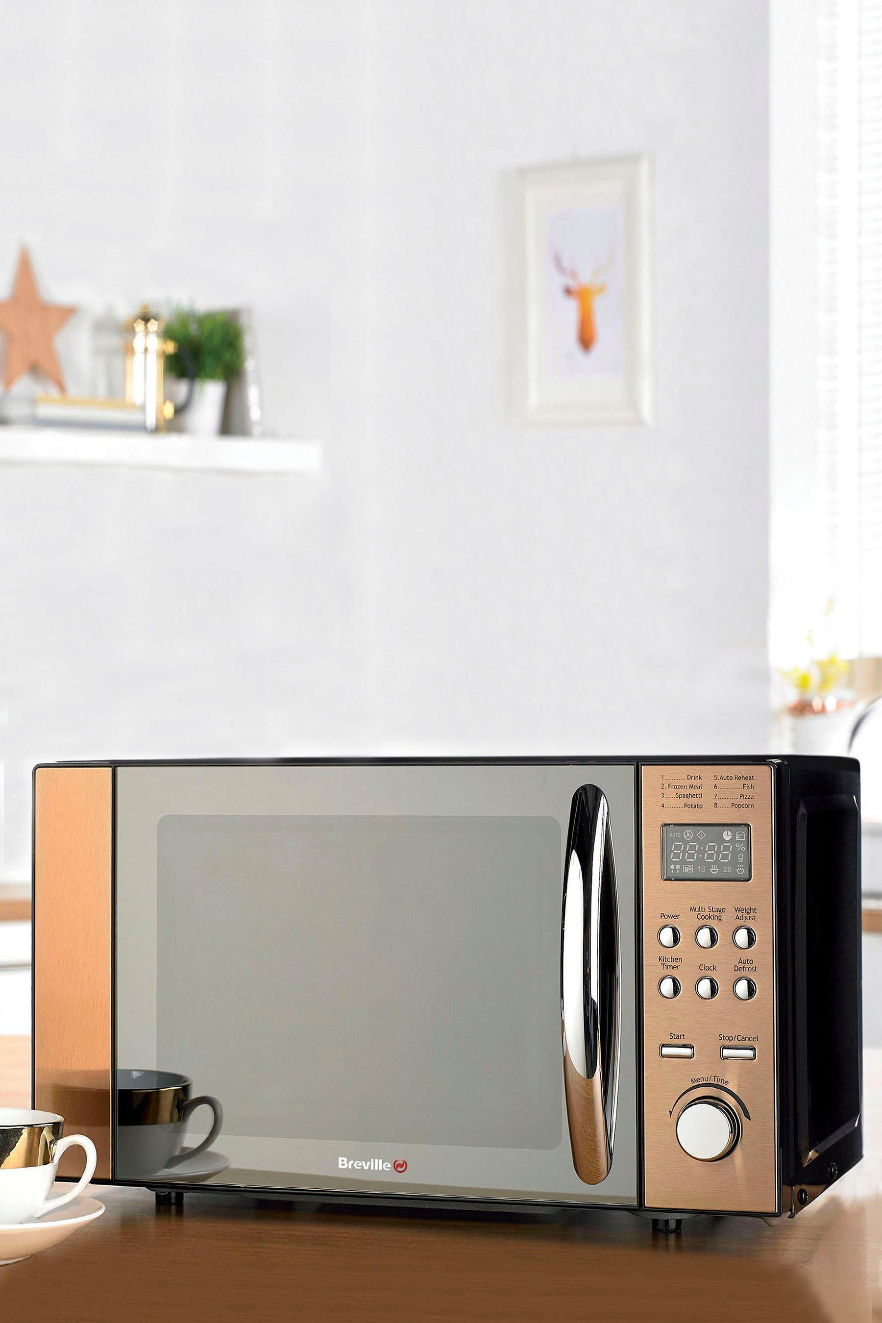 breville microwave white and rose gold