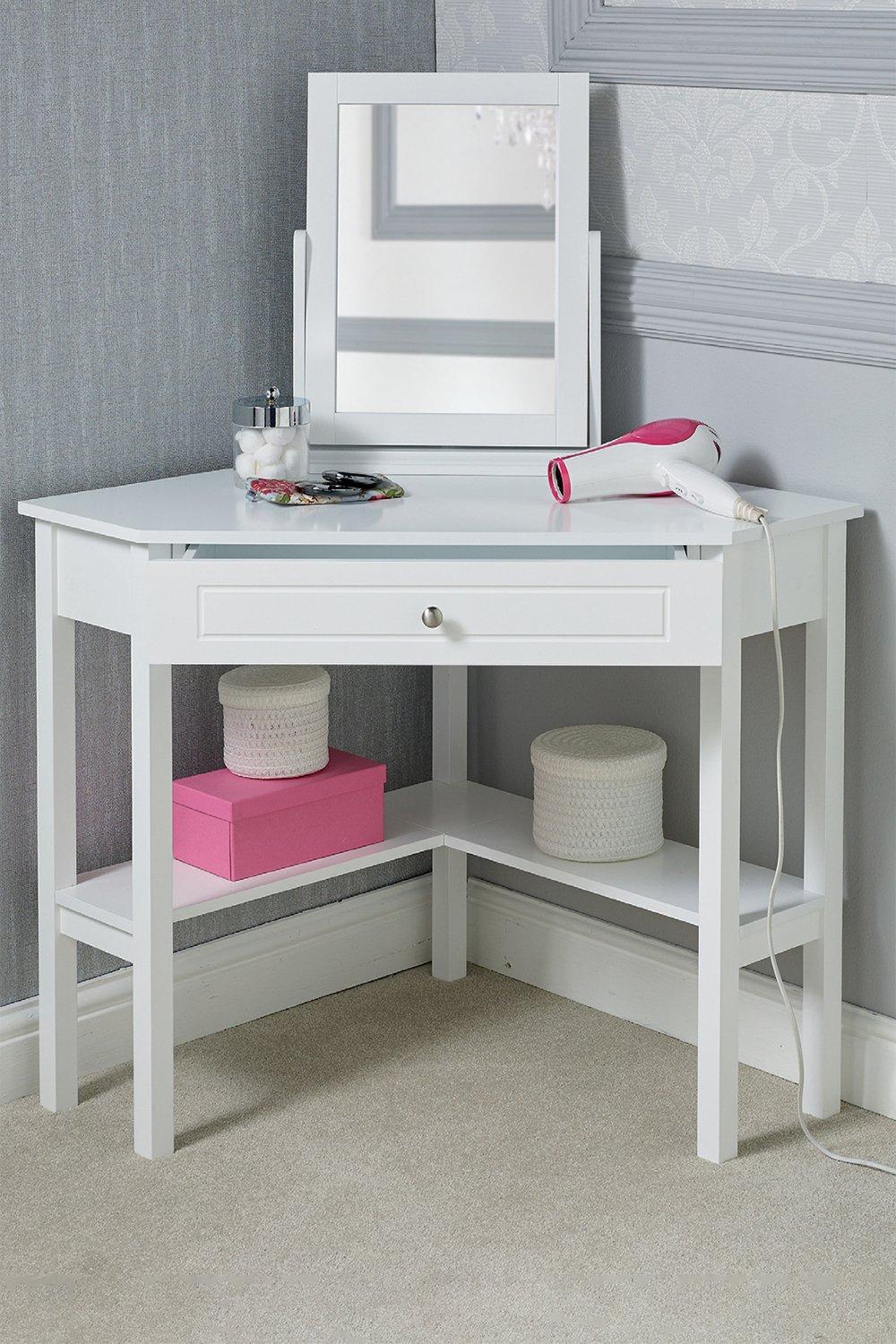 Corner Dressing Table/Desk with Mirror | Studio