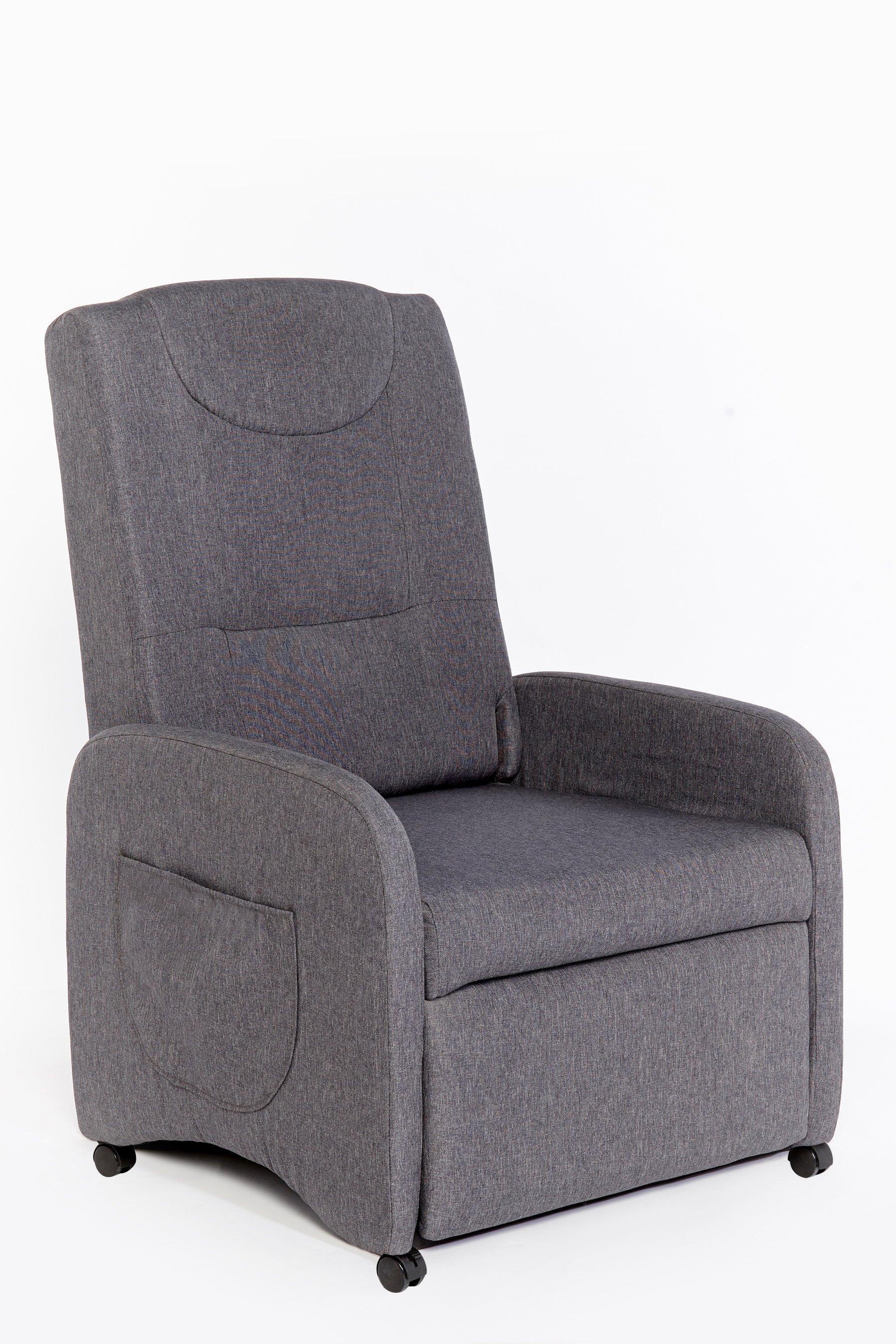 faux leather folding recliner chair