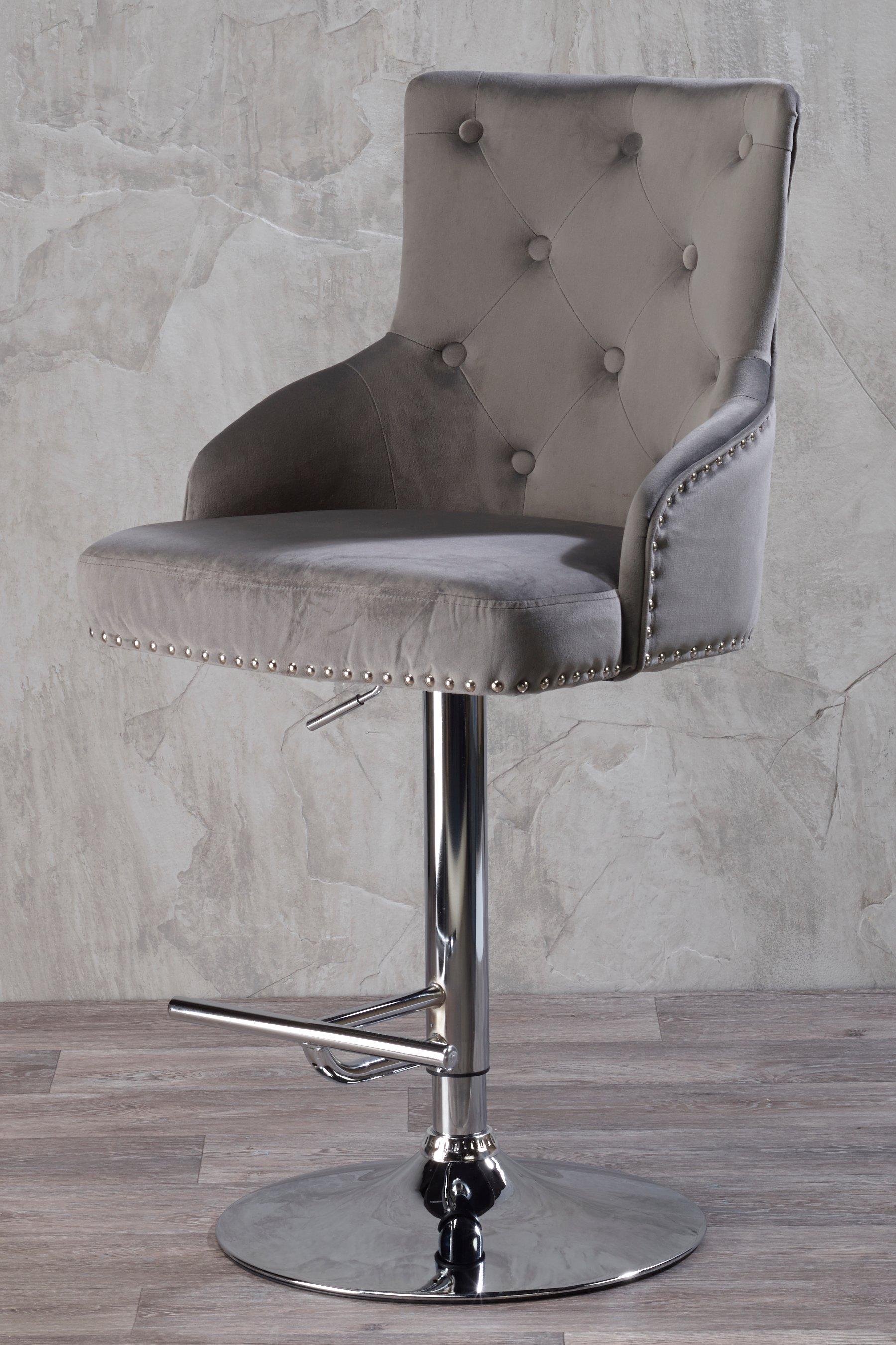 brushed velvet bar stool