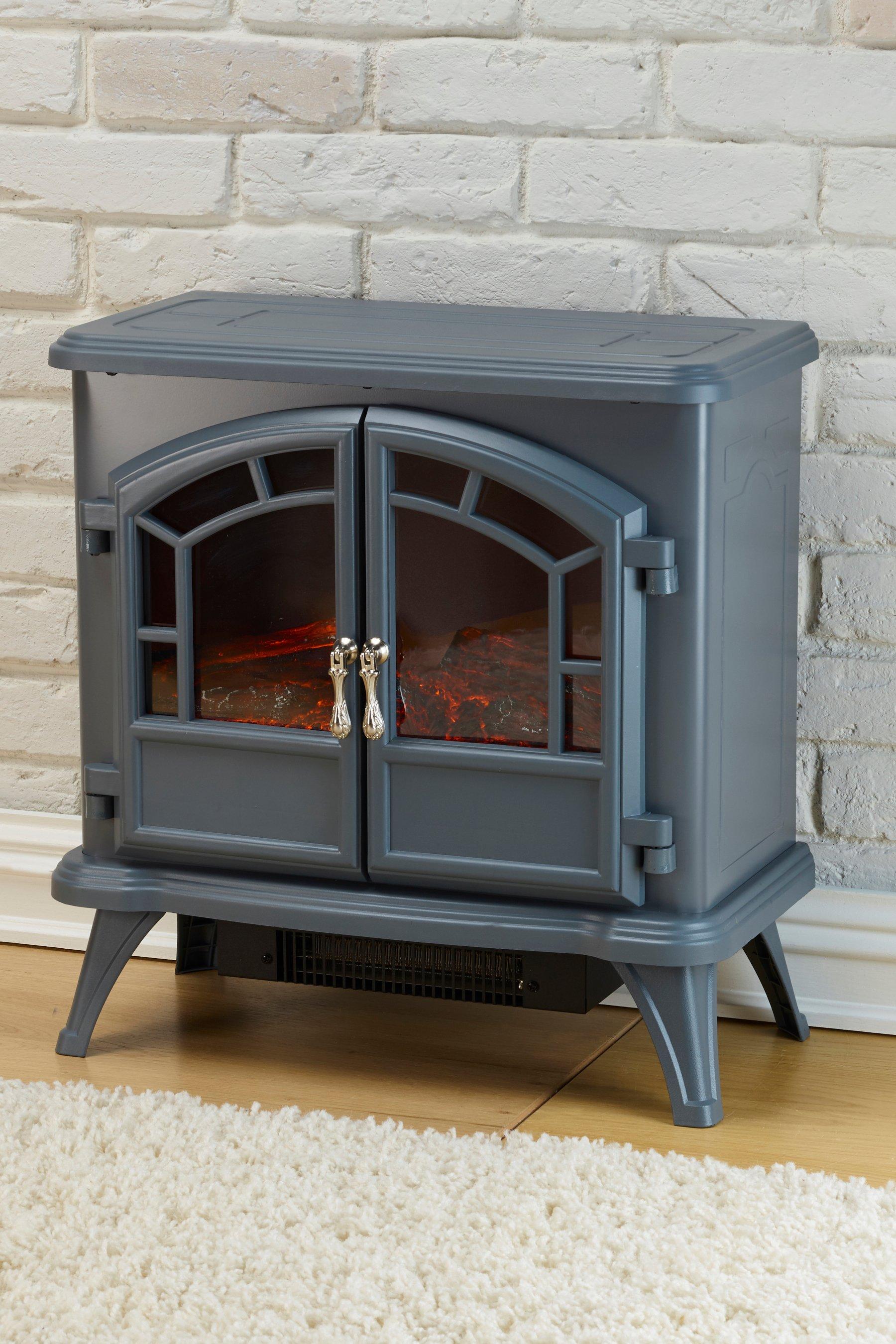 Grey Midi Electric Stove Fire | Studio