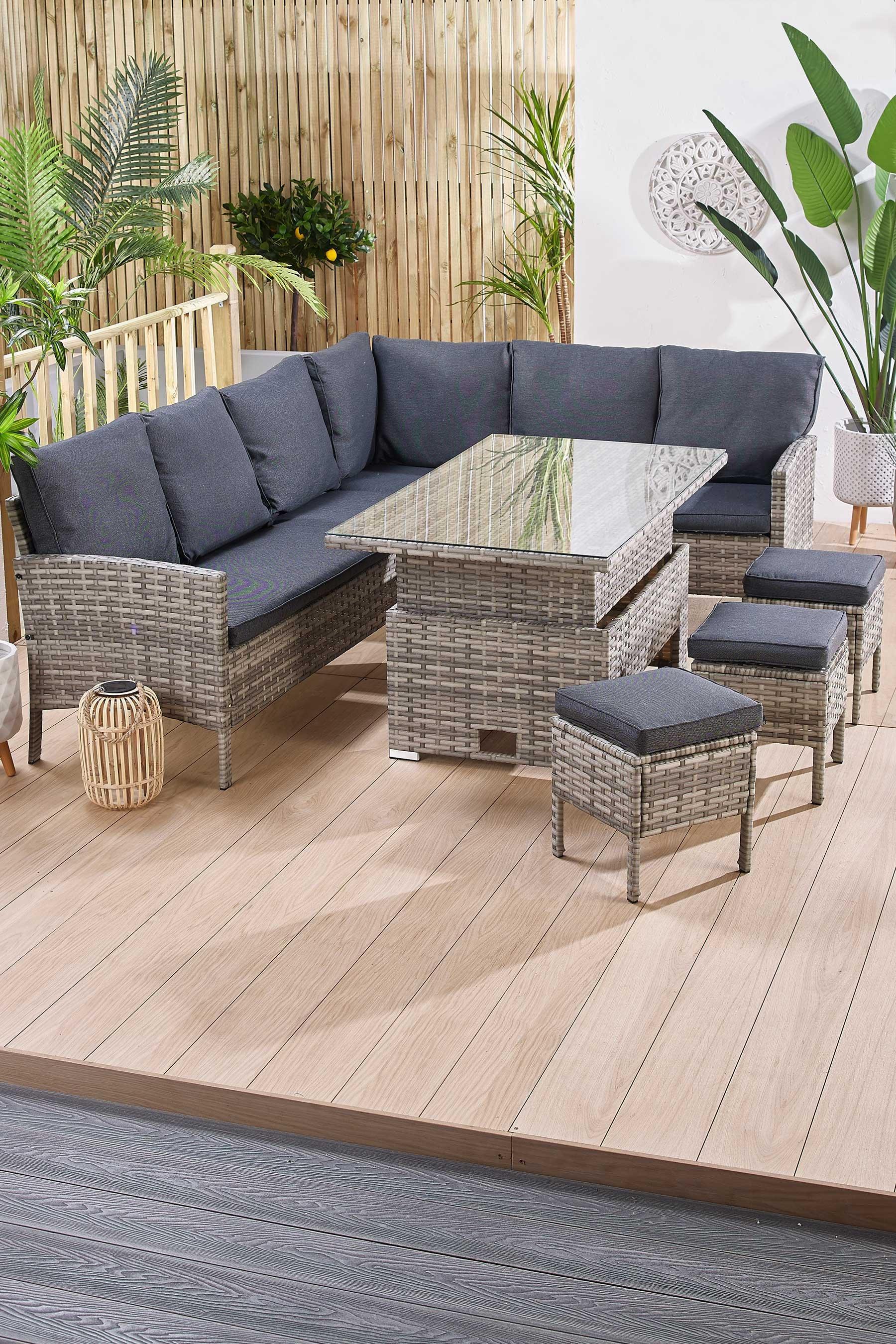 Sorrento Corner Dining Set With Up Down Table Studio