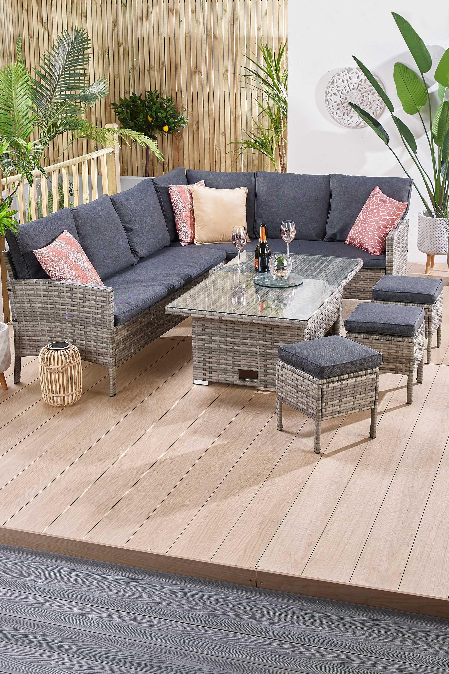 Sorrento Corner Dining Set With Up Down Table Studio