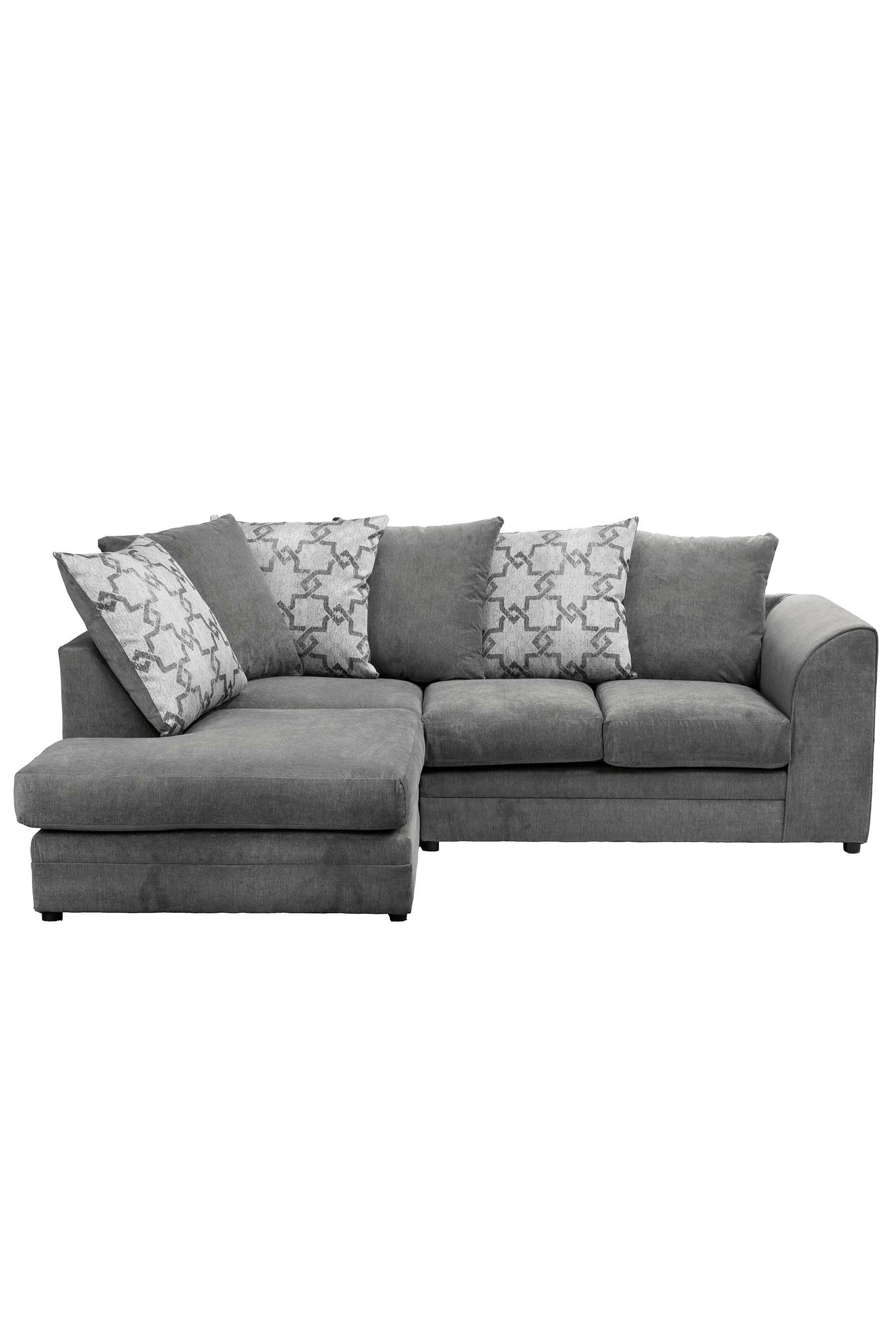 Francesca Left Hand Corner Sofa - Size: Left Corner Group - Grey