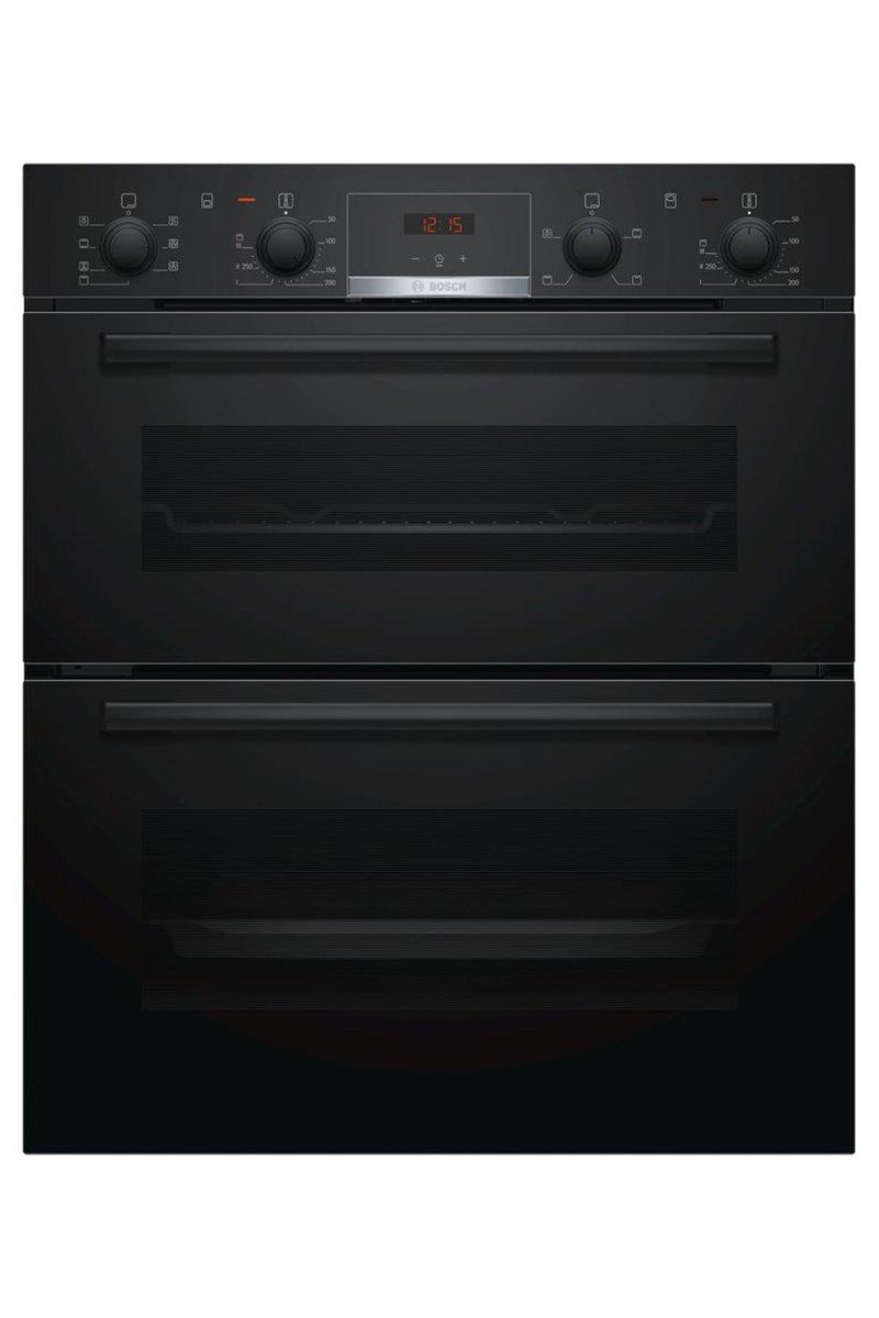 bosch series 4 nbs533bb0b electric built-under black double oven
