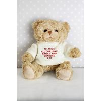 Image of Personalised - Teddy Message Bear in Red Jumper