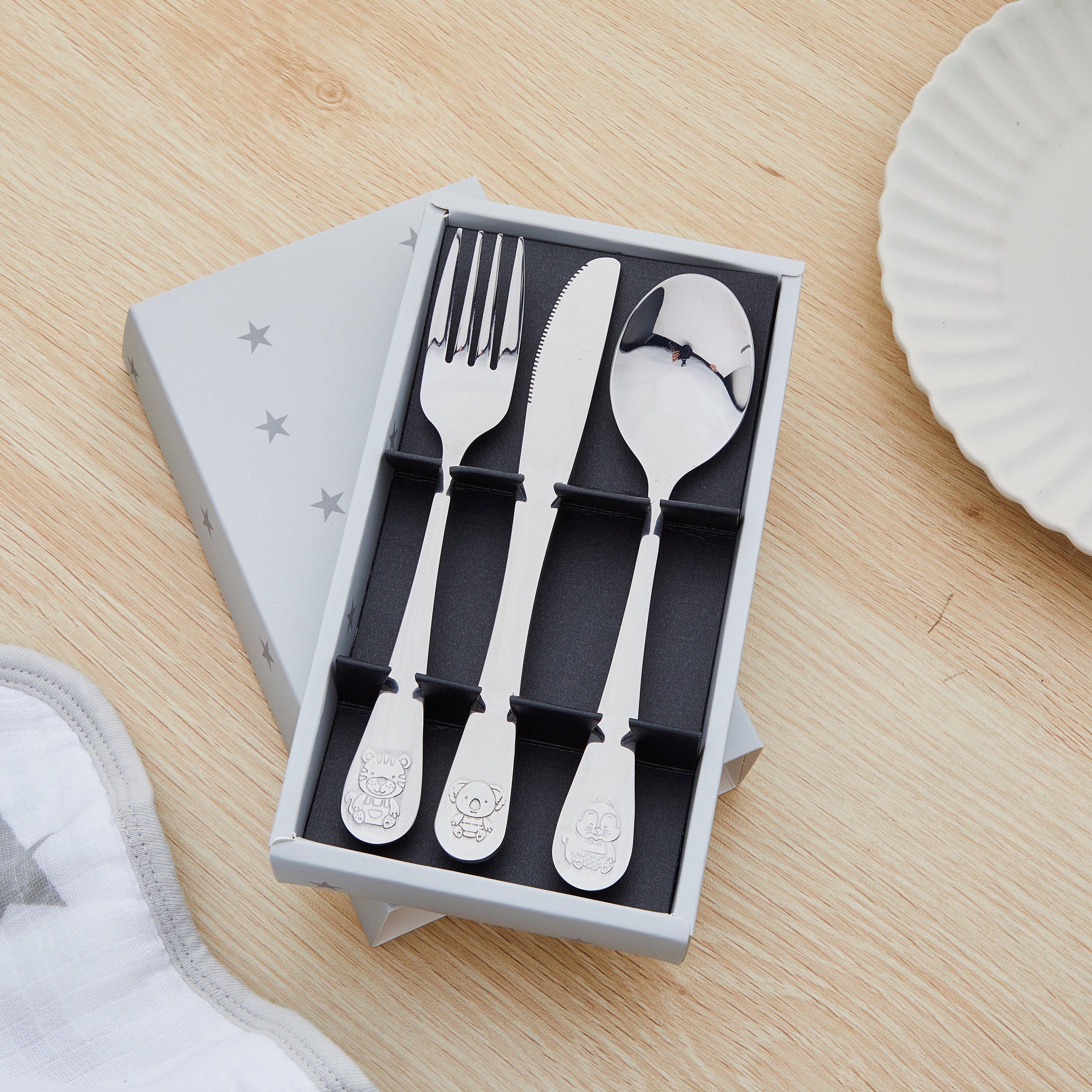 engraved baby cutlery set