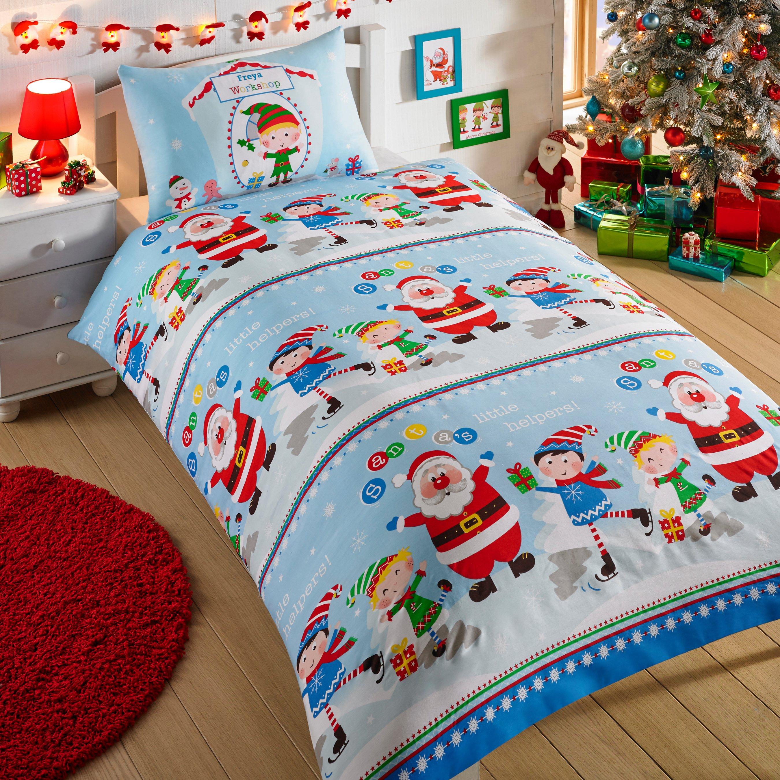 Santas Little Helpers Personalised Duvet Set Studio