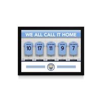 Image of Personalised Manchester City FC Dressing Room Print
