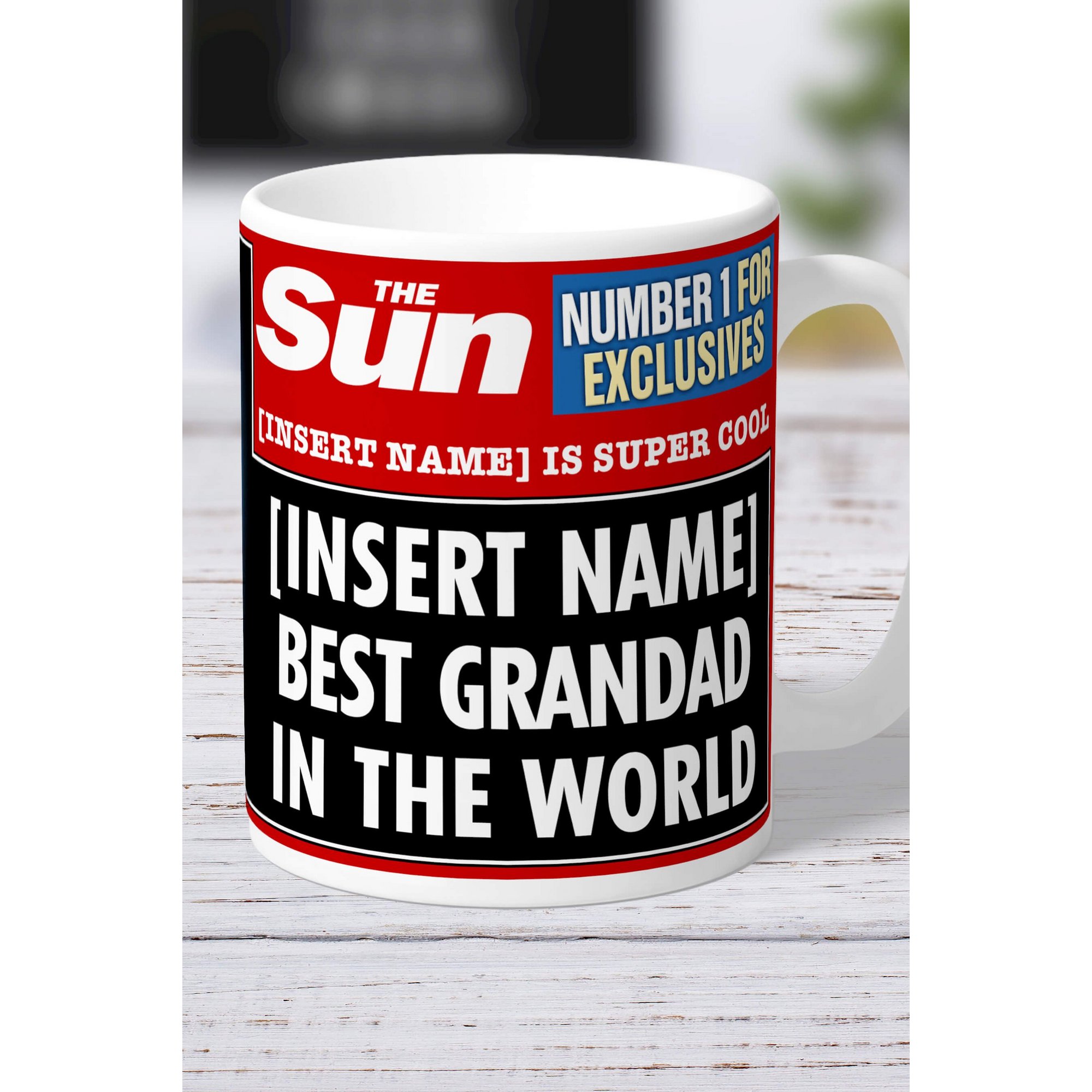 Personalised The Sun Best Grandad Mug