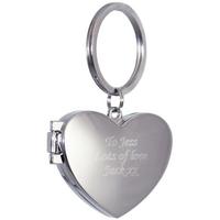 Image of Personalised Heart Photo Frame Keyring