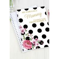 Image of Personalised Floral Polka Dot Notepad