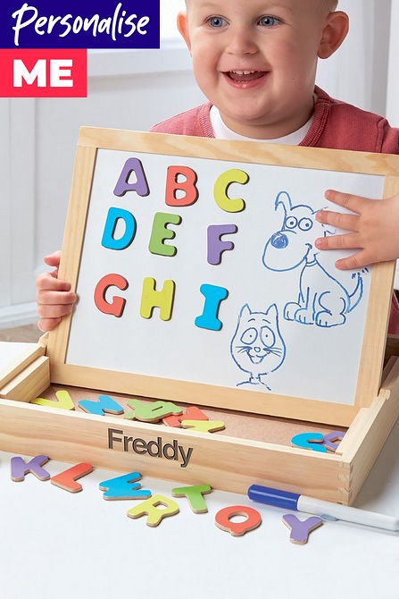 Children 3in1 Learning Easel Stand Chalkboard Magnetic Letter Board Kids Gift UK 
