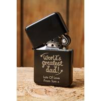Image of Personalised Worlds Greatest Dad Black Lighter