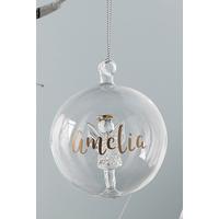 Image of Personalised Glass Angel Decoration