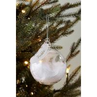 Image of Personalised Glass Feather Decoration