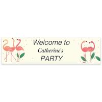 Image of Personalised Flamingo Banner