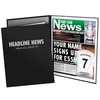 Image of Personalised Football Newspaper Print Folder