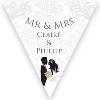 Image of Personalised Silhouette Wedding Bunting