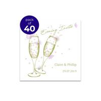 Image of 40 Personalised Raise Your Glasses Evening Invitations