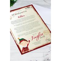Image of Personalised Elf Surveillance Christmas Letter