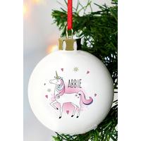 Image of Personalised Unicorn Bauble