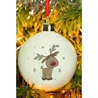 Image of Personalised Little Reindeer Bauble