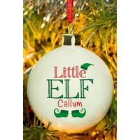 Image of Personalised Little Elf Bauble