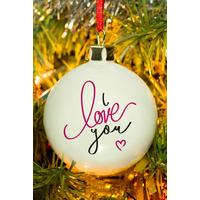 Image of Personalised I Love You Bauble