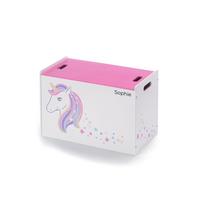 Image of Personalised Unicorn Toy Box