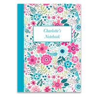 Image of Personalised Pretty Flowers Notebook