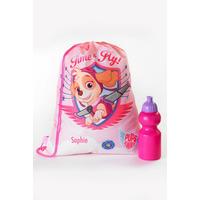 Image of Personalised Paw Patrol Sky Pump Bag and Bottle