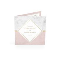 Image of Personalised 40 Pink Marble Evening Invitations