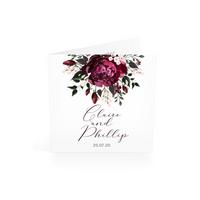 Image of Personalised 40 Red Peony Wedding Invitations