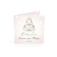 Image of Personalised 40 Wedding Cake Wedding Invitations