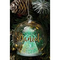 Image of Personalised LED Angel Glass Bauble