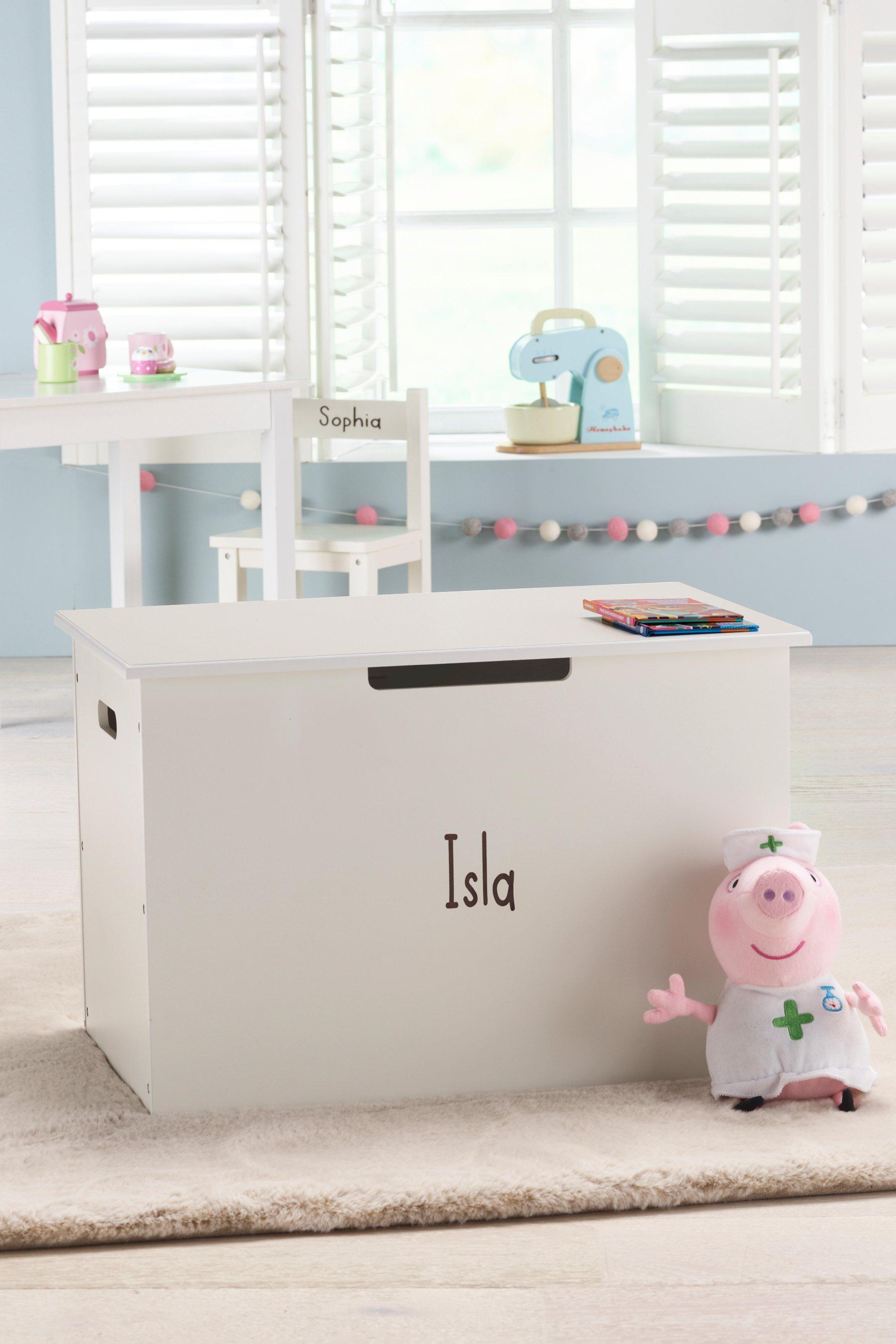 Personalised Panelled Wooden Toy Chest 