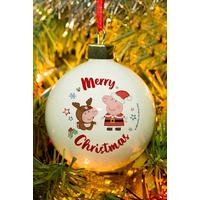 Image of Personalised Peppa Pig and George Pig Christmas Bauble