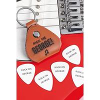 Image of Personalised Guitar Picks Key Ring