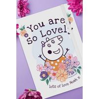 Image of Personalised Peppa Pig Mummy Pig Floral Notebook