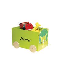 Image of Personalised Wooden Pull Along Toy Storage