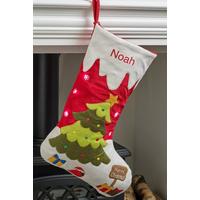 Image of Personalised Traditional Light-Up Tree Stocking