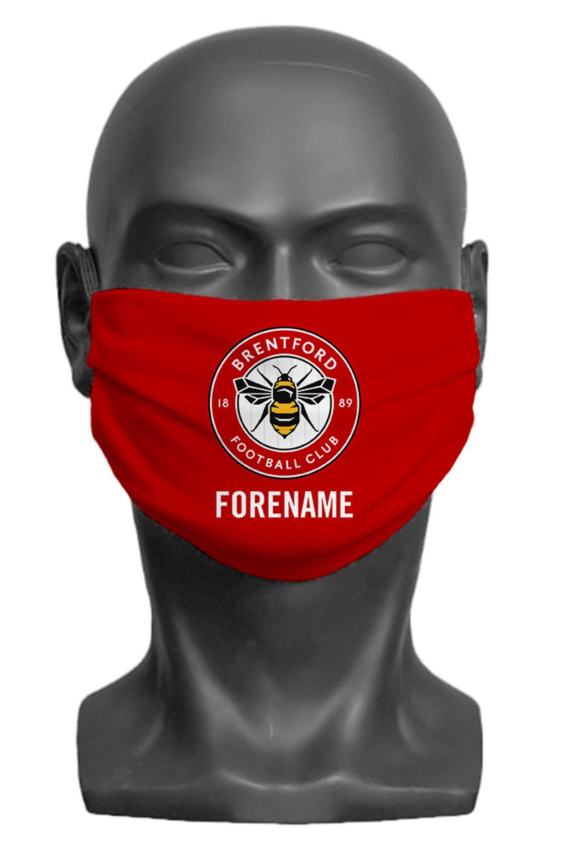 Personalised Brentford Fc Crest Adult Face Mask Studio