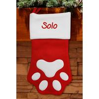 Image of Personalised Paw Print Stocking