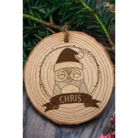 Image of Personalised Woodland Owl Christmas Tree Decoration