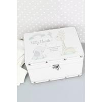 Image of Personalised Hessian Friends White Leatherette Keepsake Box