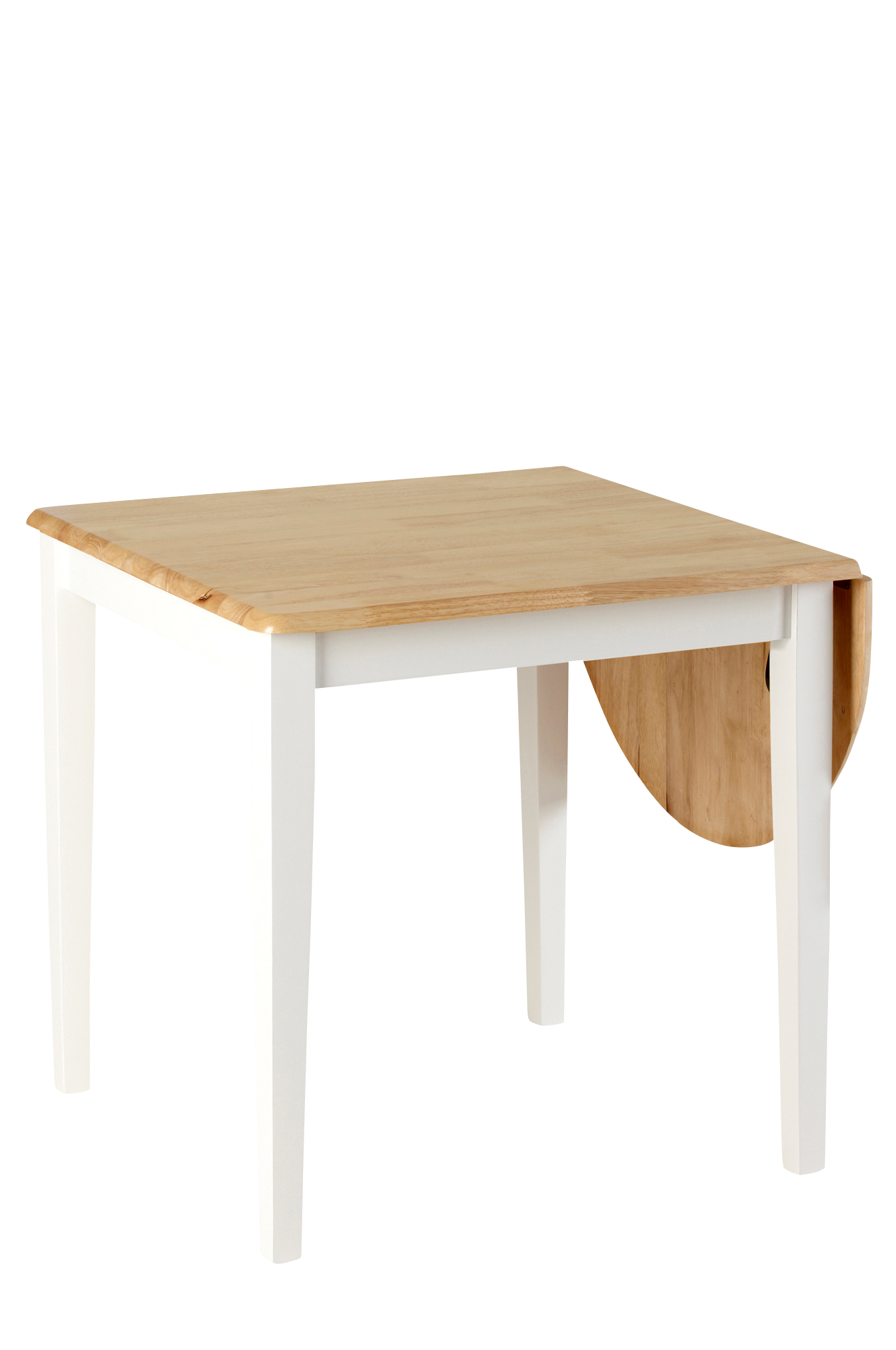 Ellos home spisebord med rund klap 75x75 40 hvid bolig ...