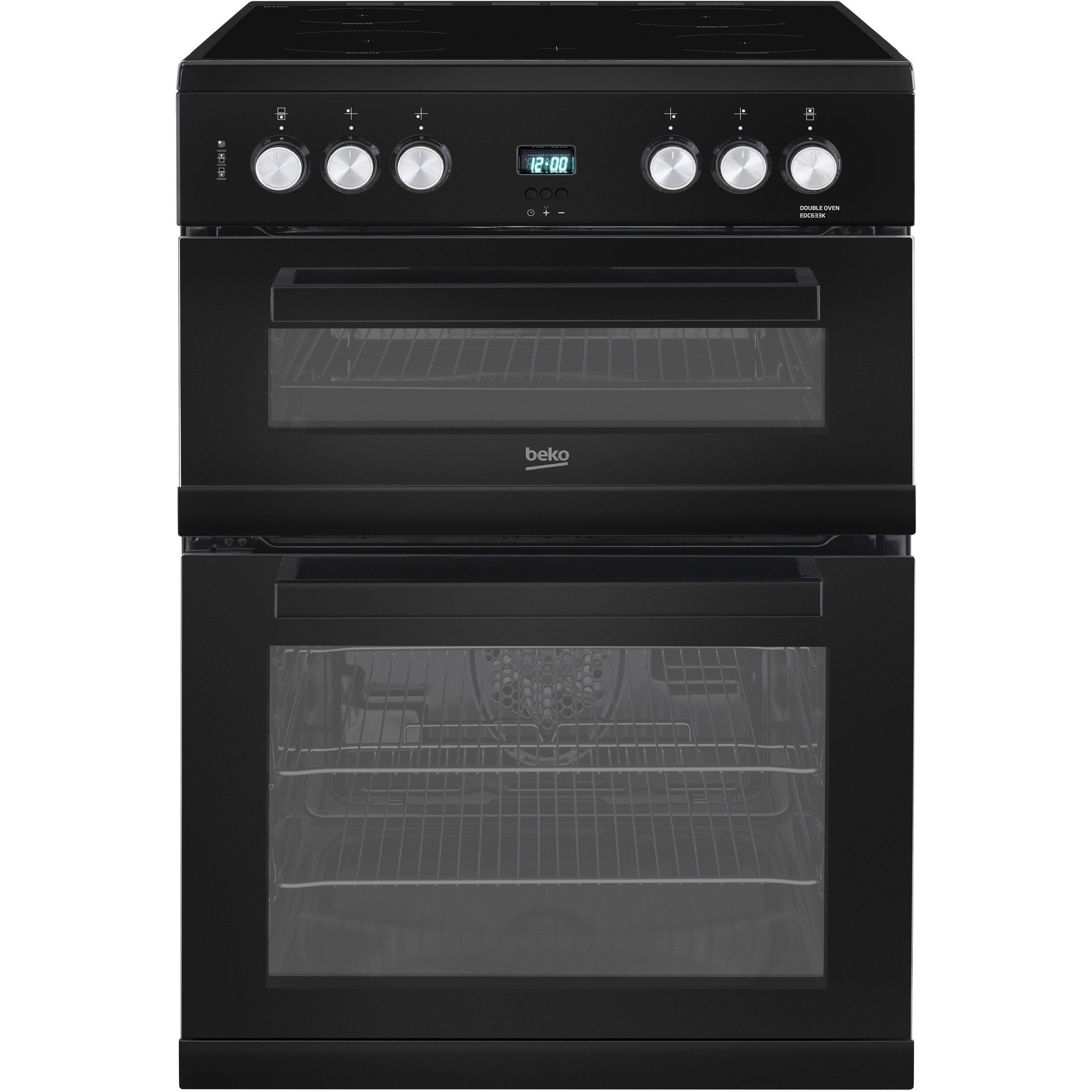 black electric oven and hob