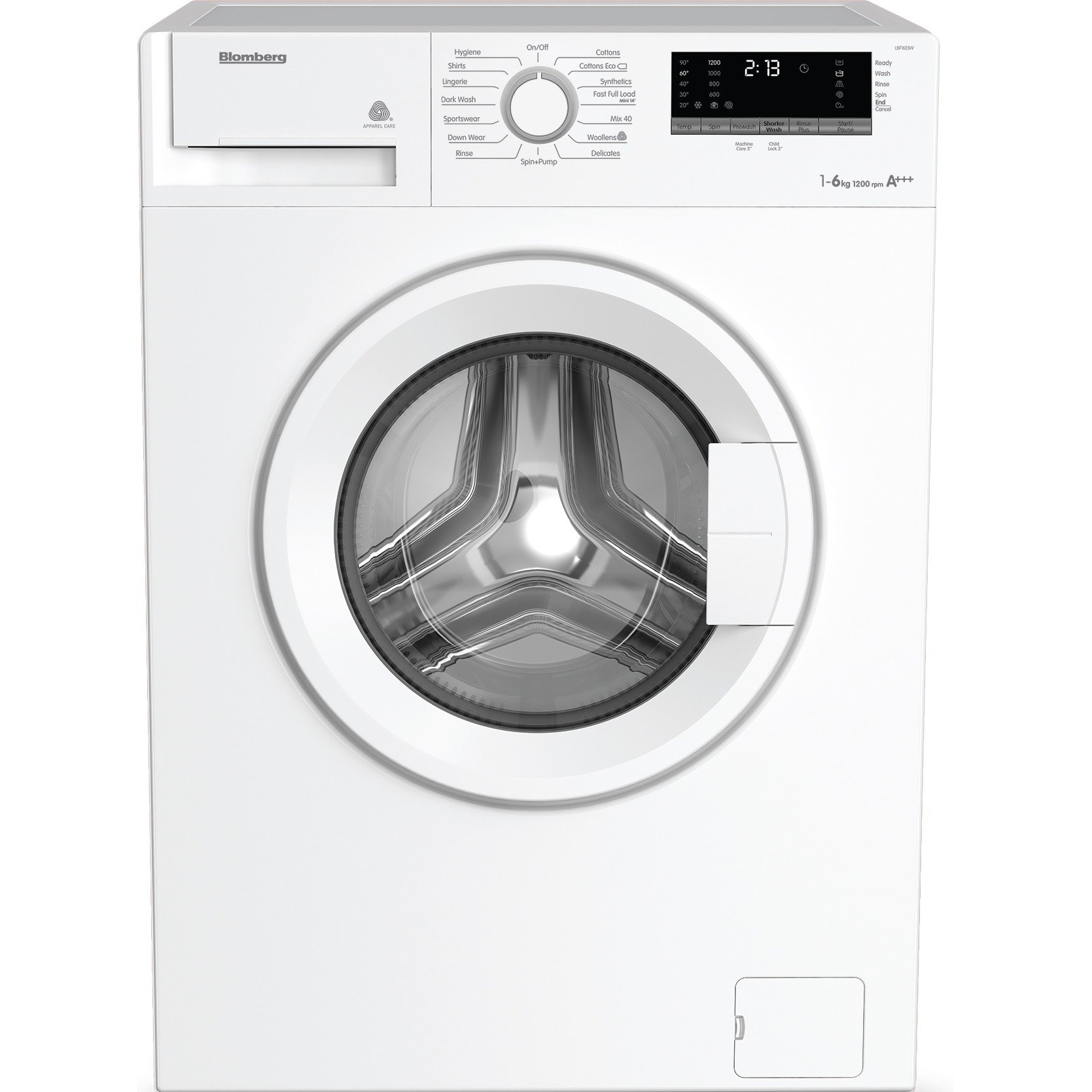 Blomberg Lbf1623w 6kg 1200 Spin Slim Depth Washing Machine White